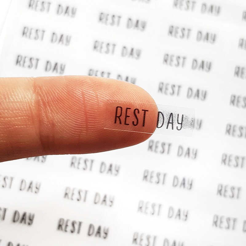 Rest Stickers 48 Rest Day Stickers Rest Day Planner Stickers Rest - Etsy