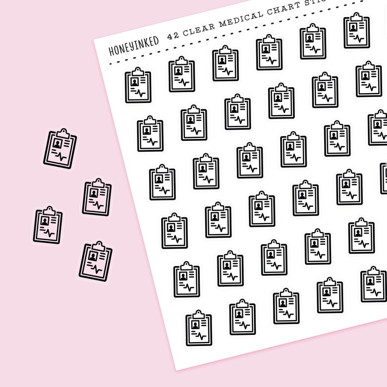 42 Medical Chart Stickers Nurse Stickers Doctor Stickers Etsy