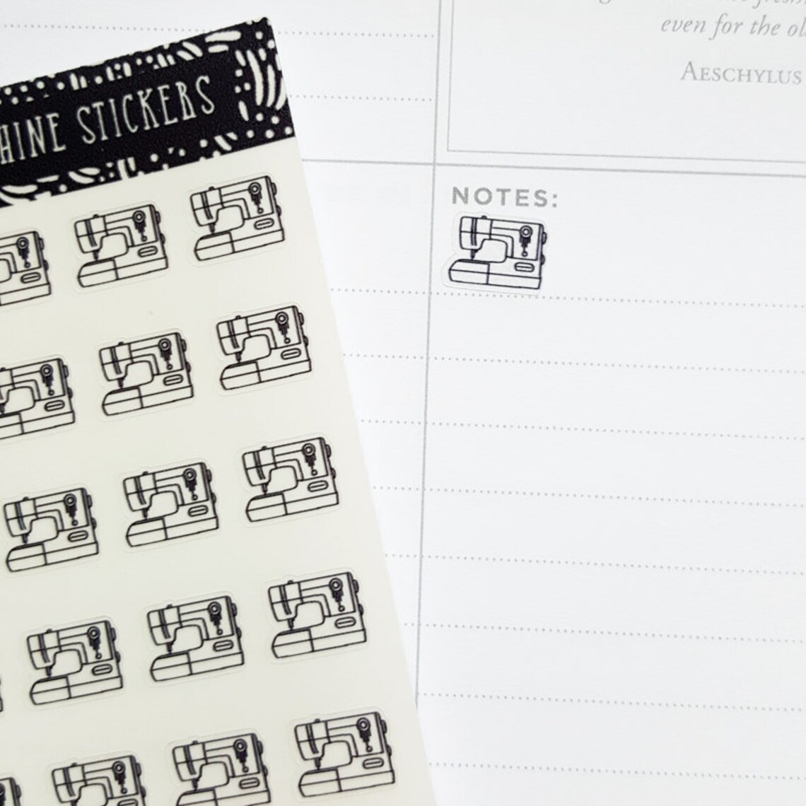 56 Sewing Stickers, Sewing Machine Planner Stickers, Craft Sticker ...