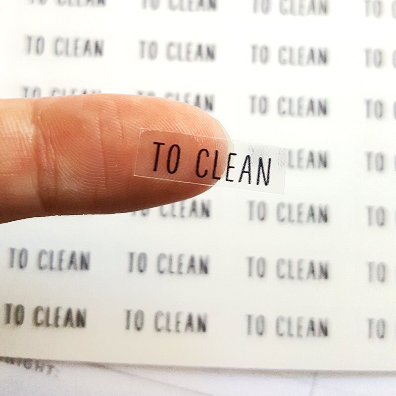 40 Clear to Clean Stickers to Clean Planner Stickers Daily Etsy