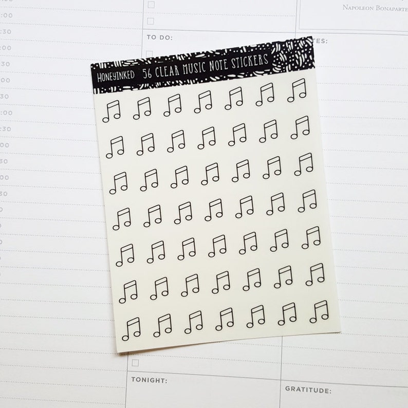 56 Music Stickers Music Notes Planner Stickers Gray Day - Etsy