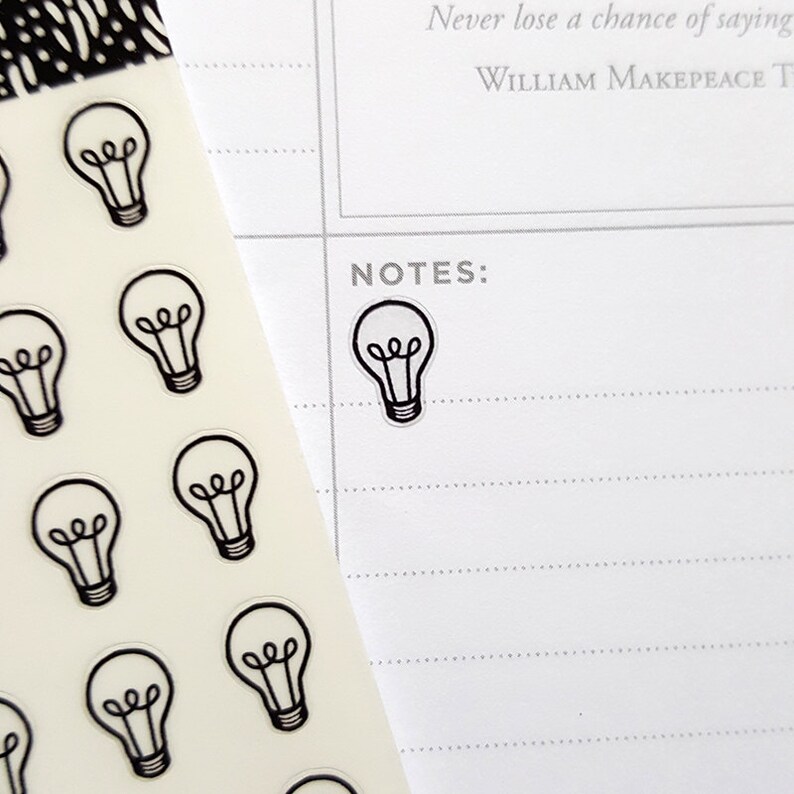 Download 64 Clear Light Bulb Stickers Clear Planner Stickers | Etsy