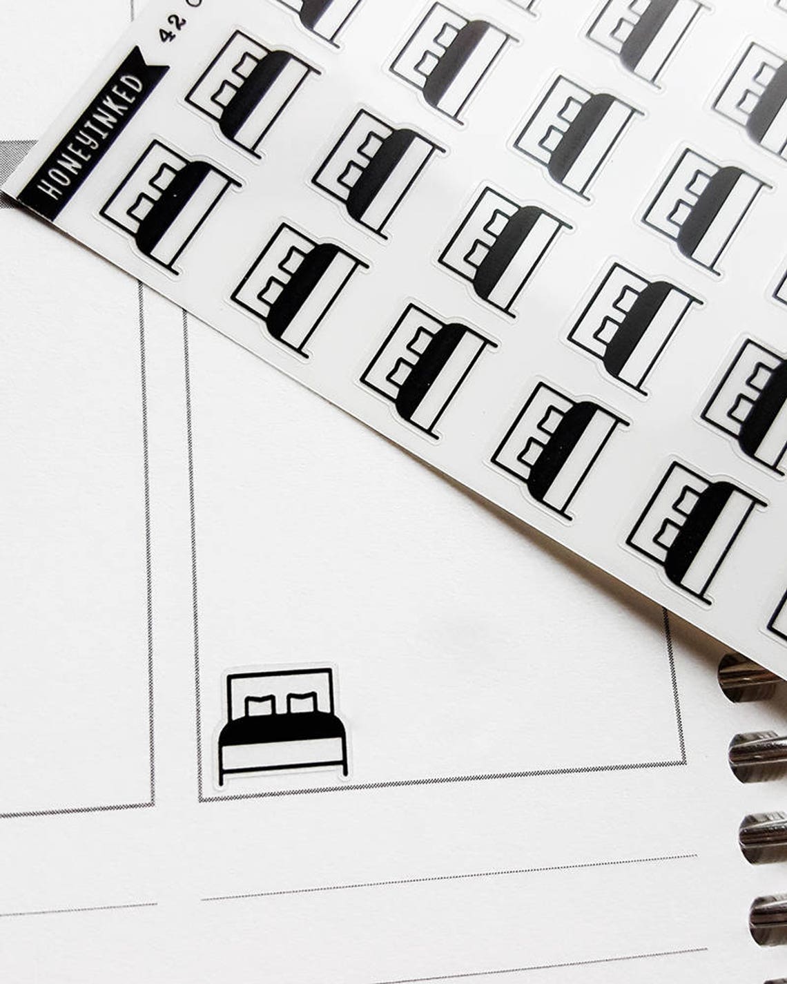 42 Clear Bed Planner Stickers Bed Stickers Sleep Stickers Etsy