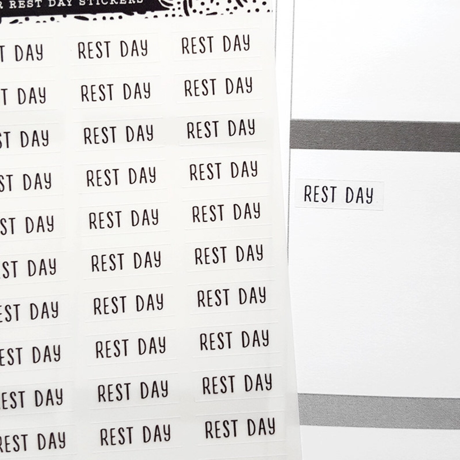 48 Rest Day Stickers Rest Day Planner Stickers Rest | Etsy
