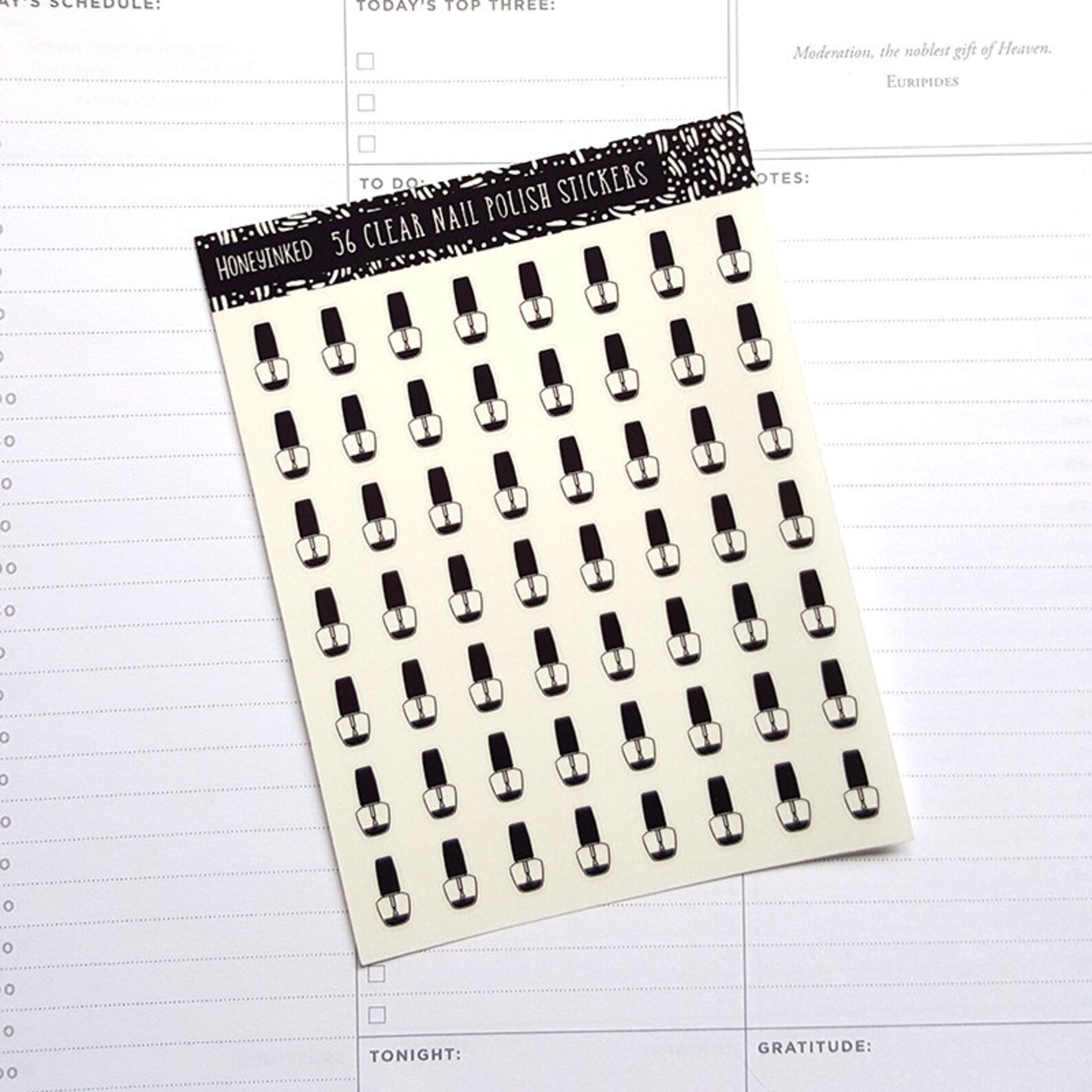 Nail Polish Stickers Nail Polish Planner Stickers Nail | Etsy
