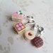 Cake stitch markers for knitting, novelty  stitch markers, biscuit and cake  themed knitting  accessory, for knitting or crafts 