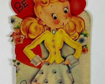 Stripe Tights Girl I Ain’t Good Looking So What Vintage Valentine Greeting Day Card