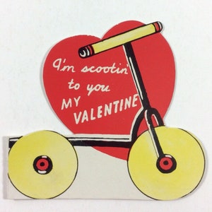 Scooter Vintage 1950s Unused Valentine Greeting Card