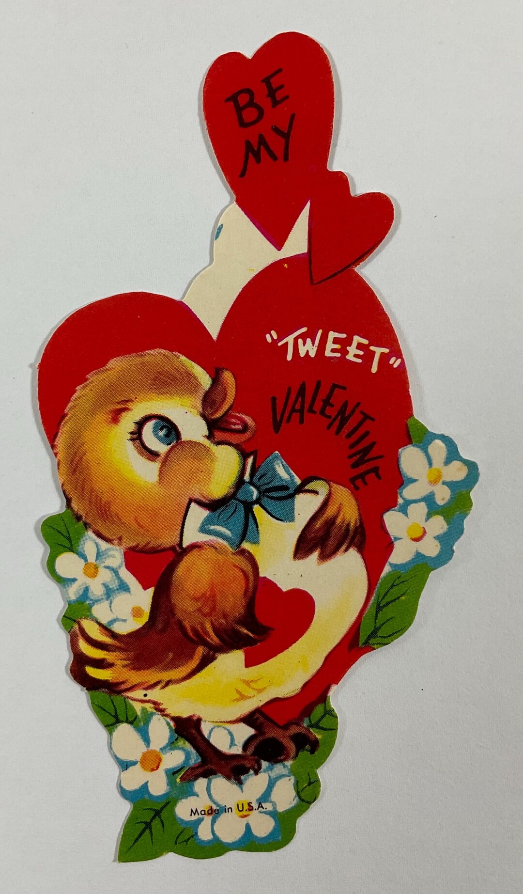 Be My Tweet Heart Holding Tweety Bird Vintage 1950s Valentine Novelty ...