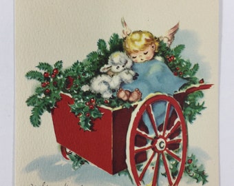 SANTA PAINTING TOYS Kristin Elliot Christmas Greeting Card w/ Envelope MG18 SANTA PAINTING TOYS Kristin Elliot Christmas Greeting Card w/ Envelope MG18