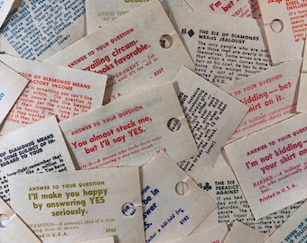 Lot of 8 Vintage Fortune Telling Teller Madame X Swami Tarot Cards