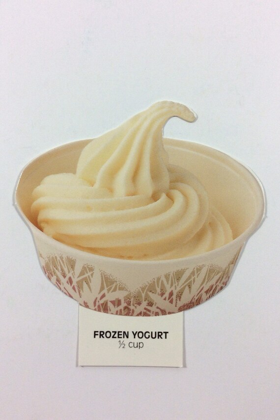 Frozen Yogurt Vintage 1990s School Nutrition & Dietary Die Cut Etsy