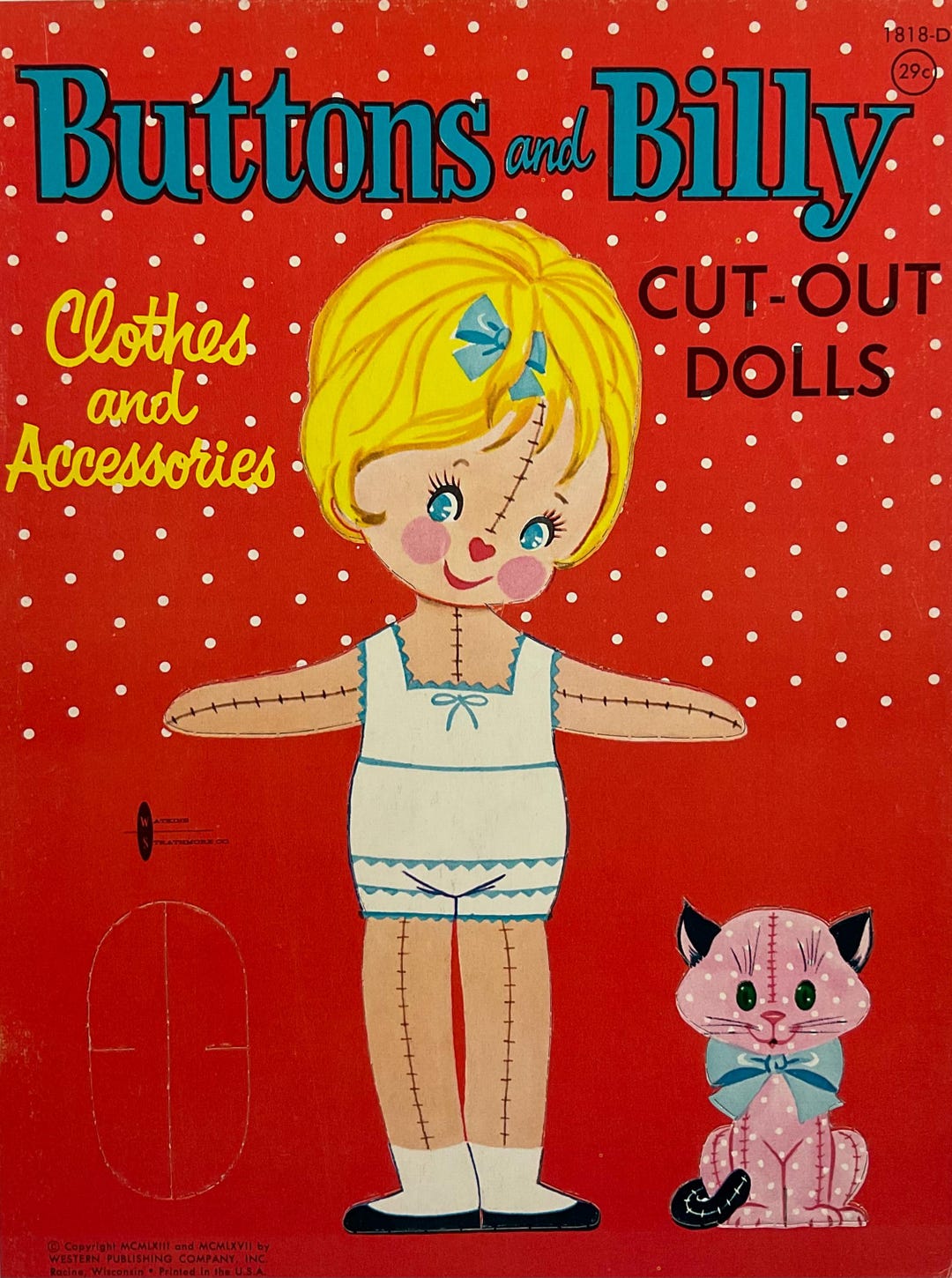 Buttons & Billy Paper Doll Vintage 1967 Children’s Book ~ Super Cute ...