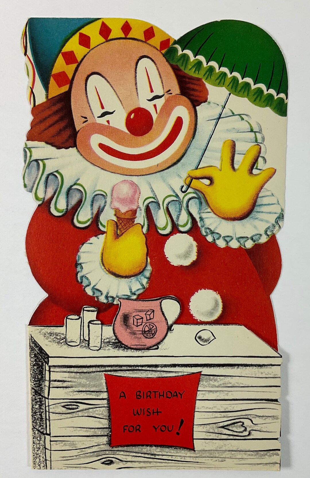 Sweet as Ice Cream & Cake Circus Clown Childrens Vintage Etsy