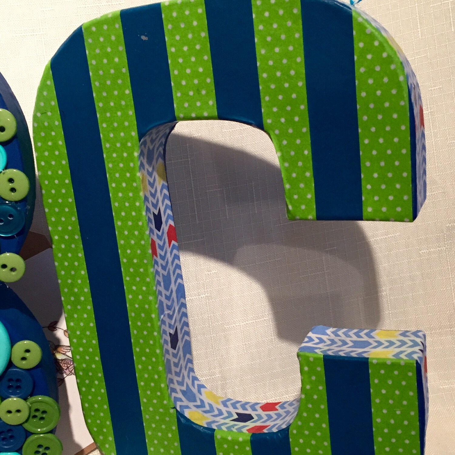 Personalized 8 Blue Wall Letters initials baby boy Etsy