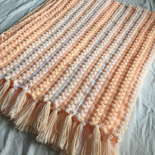 Peach Bellini Full Length Afghan