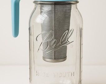 Mason Jar Cold Brew Kit: Stainless Steel Infuser, Reusable Coffee Tea Maker