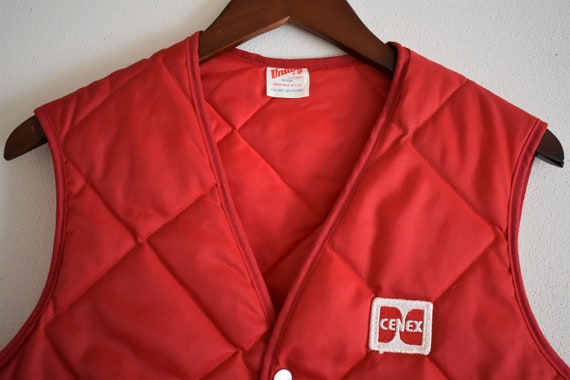 1970's Vintage Red Cenex Puffy Vest | Men's Mediu… - image 2