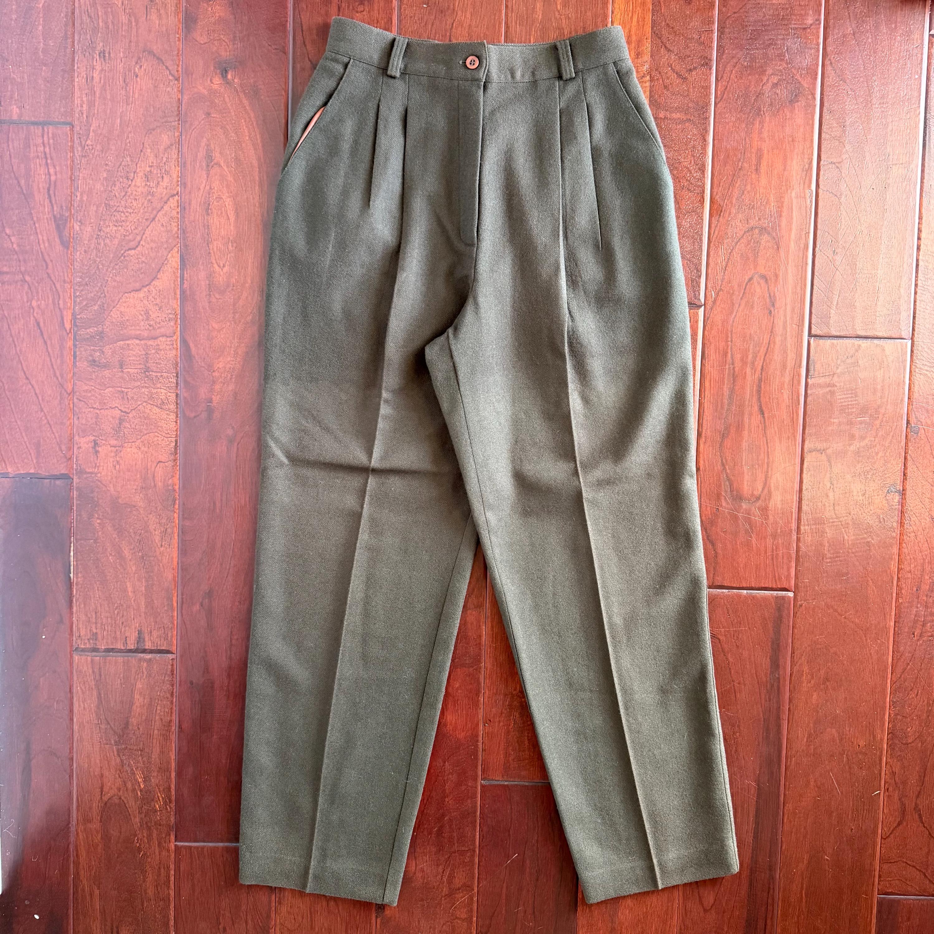 Olive Green Wool Pants Women - Etsy