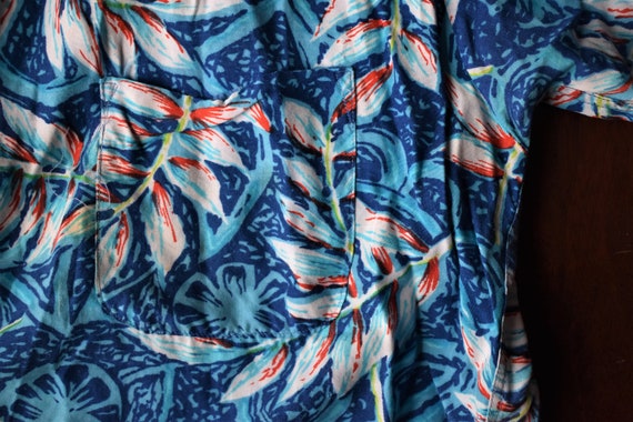 1960's Hawaiian Vintage Button Up Polo | Size Sma… - image 7