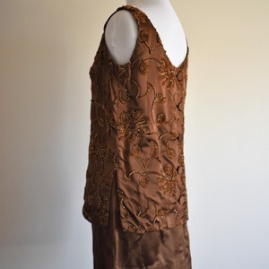 Sexy 1960's Vintage 2 Piece Brown Floral Tank & Skirt Set Geno California Designs by Erni XS size 0 image 7