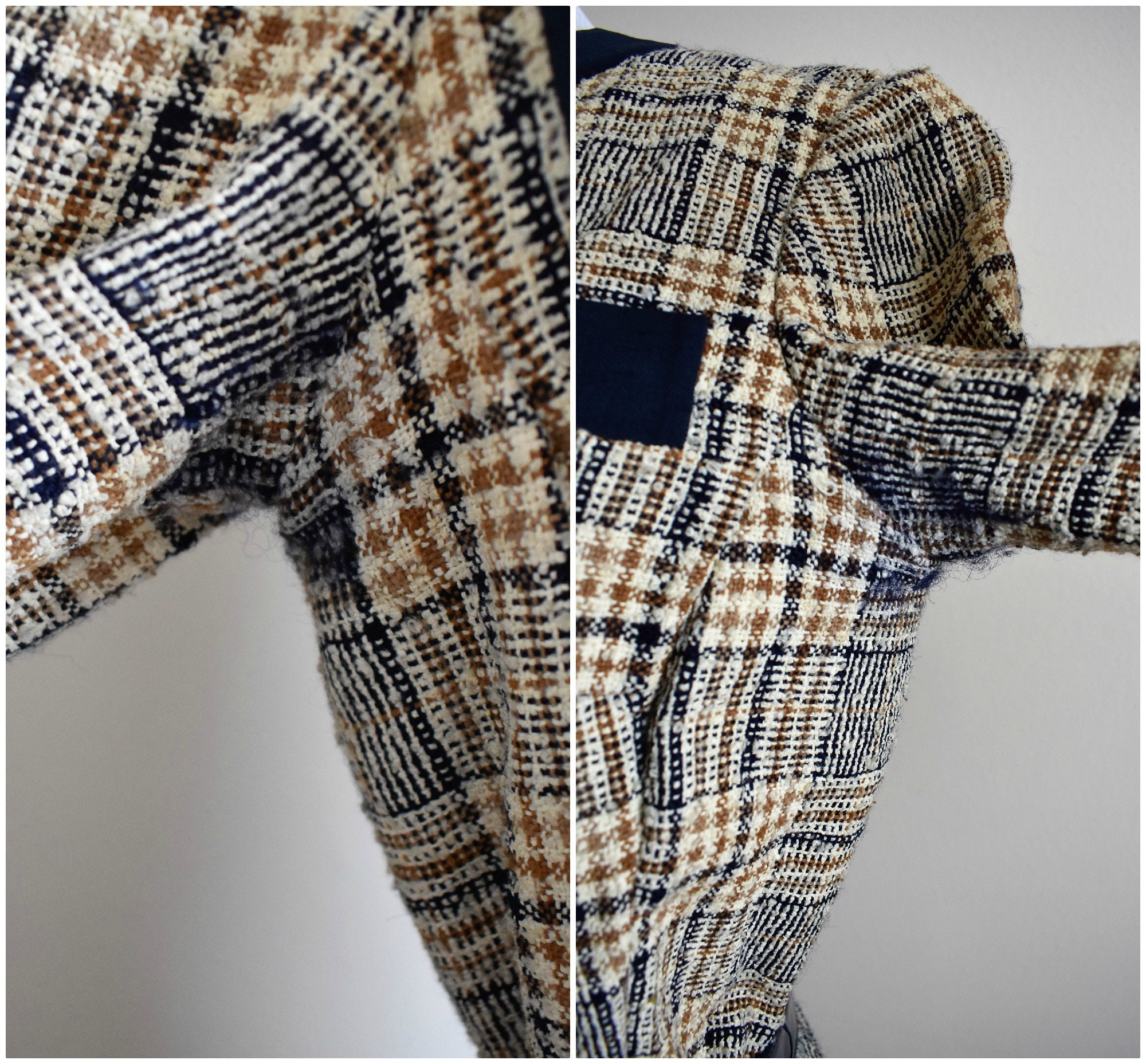 1960s Rainbow Plaid Shirtwaist Dress | XS/S