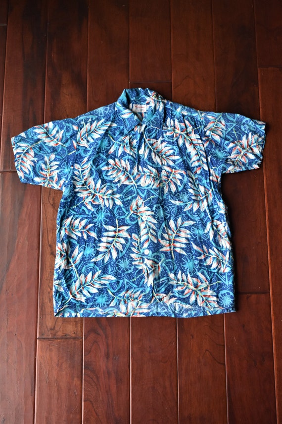 1960's Hawaiian Vintage Button Up Polo | Size Sma… - image 1