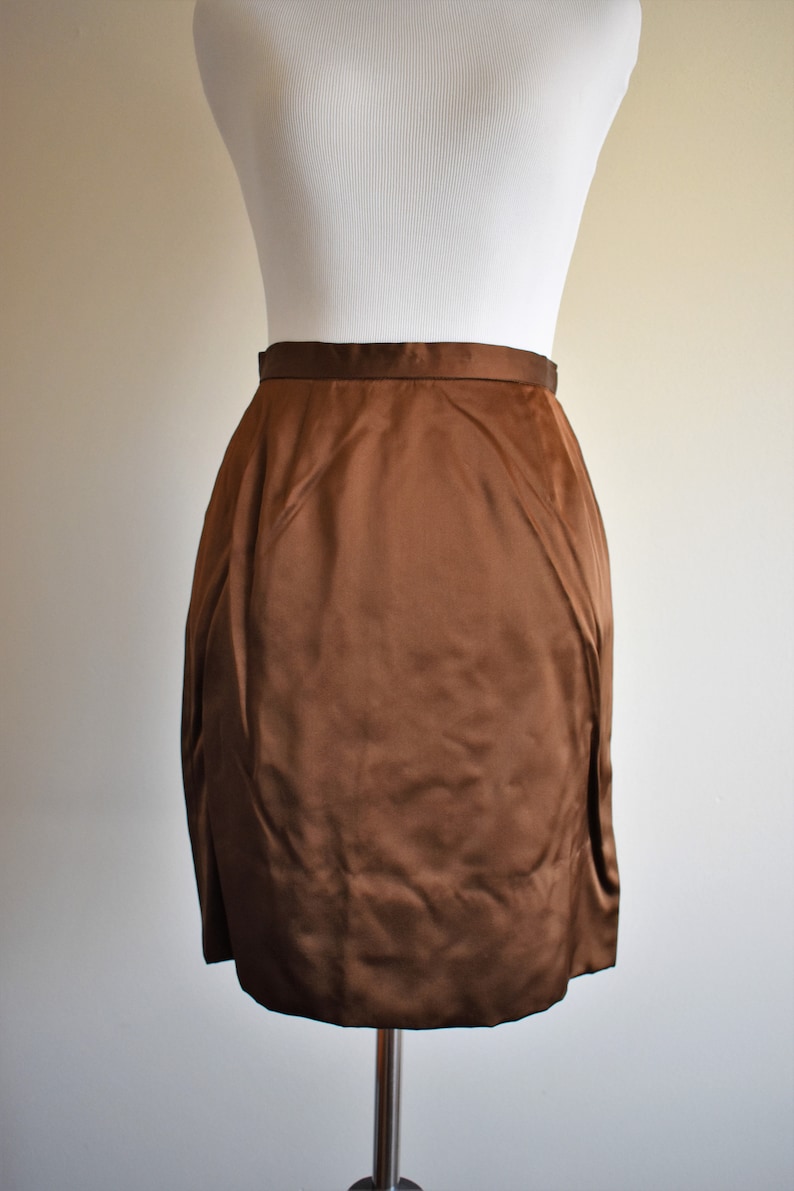 Sexy 1960's Vintage 2 Piece Brown Floral Tank & Skirt Set Geno California Designs by Erni XS size 0 image 4