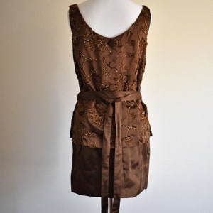 Sexy 1960's Vintage 2 Piece Brown Floral Tank & Skirt Set Geno California Designs by Erni XS size 0 image 5