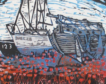 Barcos en Aldeburgh, Suffolk - Edición limitada - Impresión náutica de Suffolk