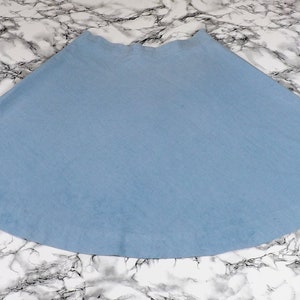 Sky Blue Cotton Circle Skirt, Fully Lined, Pale Blue Full Skirt, Light Blue Handmade Womens Skirt Made To Order Can Be Made To Measure image 8