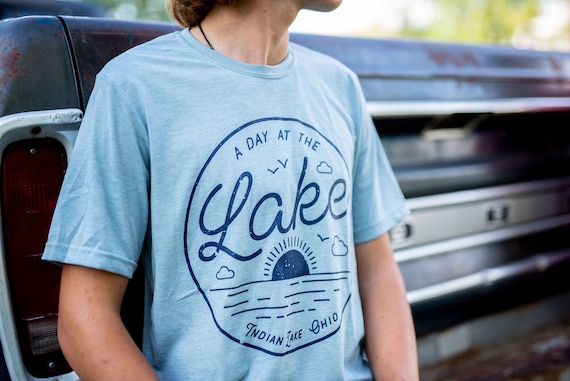 A Day at the Lake Life Etsy Lake Indian Lake T-shirt Gifts Lake Apparel Lake Shirts Lake - Ohio Indian Trip T-shirts Lake Lake Gifts