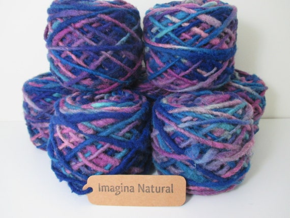 Limited Edition Handspun Hand dyed yarn Bulky Chilean Wool