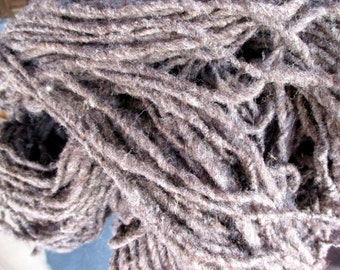 Hand Spun, Undyed, Non treated, 1 kg Pure Chilean Araucana Wool Knitting Yarn Handmade - Natural White Black Brown Beige - No Added colour