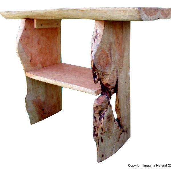 Side Table Cypress Handmade Slab Table - Log Rustic Chilean - Free International Shipping