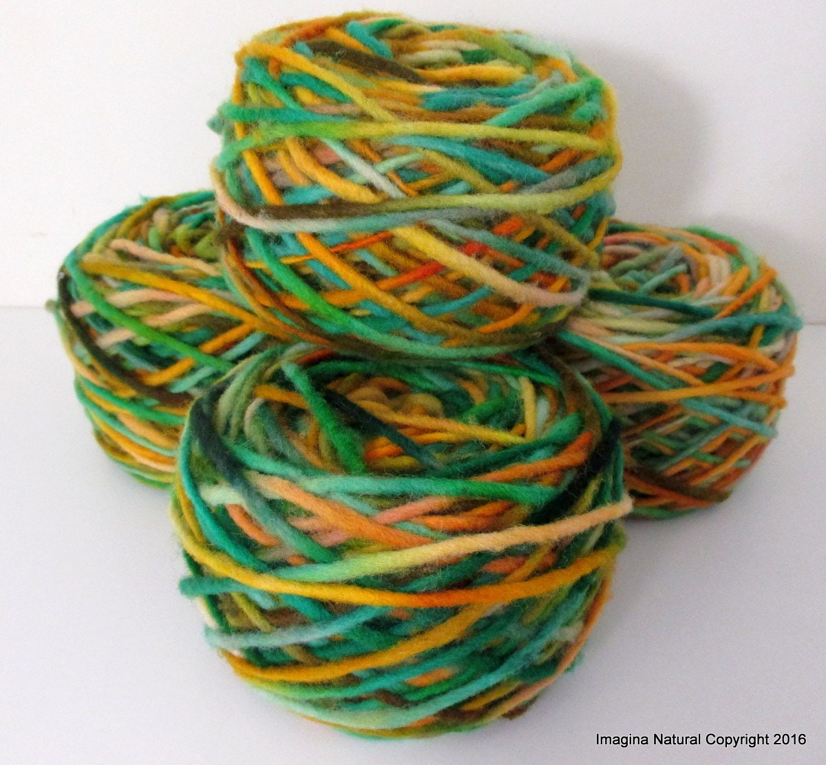 100% Pure Natural Chilean Wool Yarn, Handmade Knitting Hand Dyed Skein –  Imagina Natural
