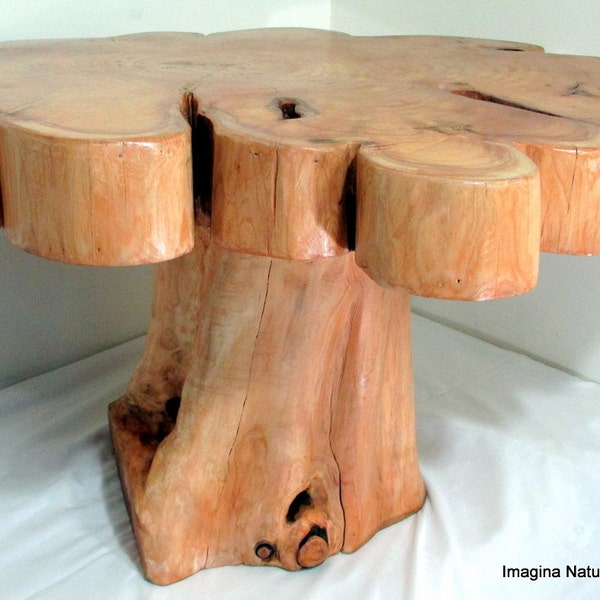 Made to Order - Naturally Unique Cypress Tree Trunk Handmade Coffee Table - Log Rustic Chilean - FREE WORLDWIDE SHIPPING