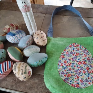 Egg Bag filled with cloth eggs