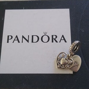 Pandora My Wife Always Heart Dangle Charm 792099CZ Sterling ALE
