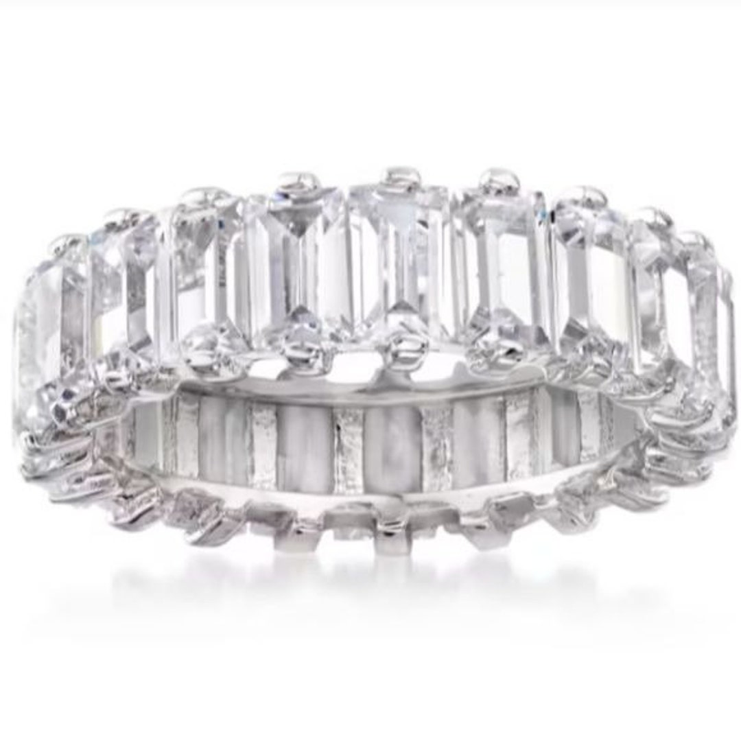 Glamorous Baguette CZ Eternity Band Ring, Size 9.25 - Etsy display picture 1