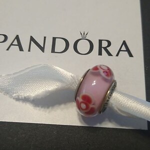 Pandora Flowers for You Red Murano Charm 790647 Sterling Silver…