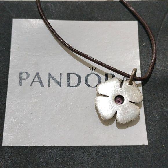 Pandora Flower Sterling Silver Clasp Opener With Pink