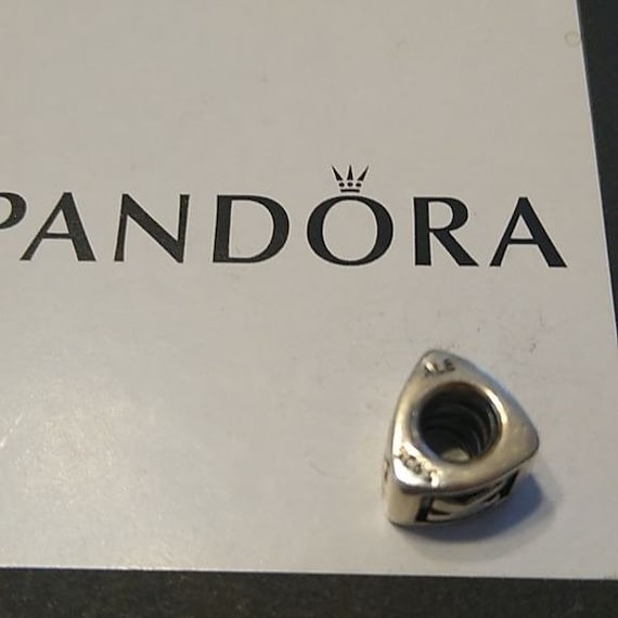 Pandora Letter K Alphabet Triangular Charm 925 Sterling Silver