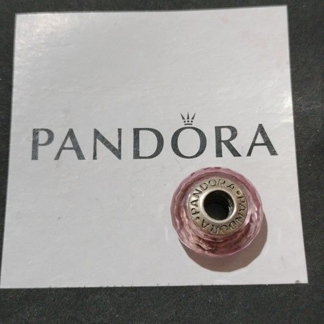 Pandora Sterling Silver Pink Fascinating Faceted Murano Glass Charm ...