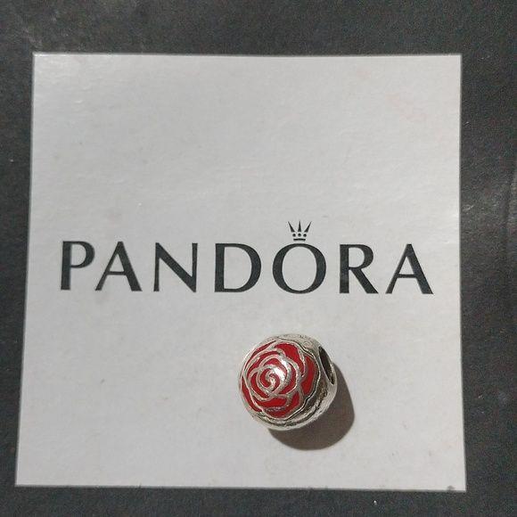 Pandora Sterling Silver Belle's Enchanted Rose Disney Princess