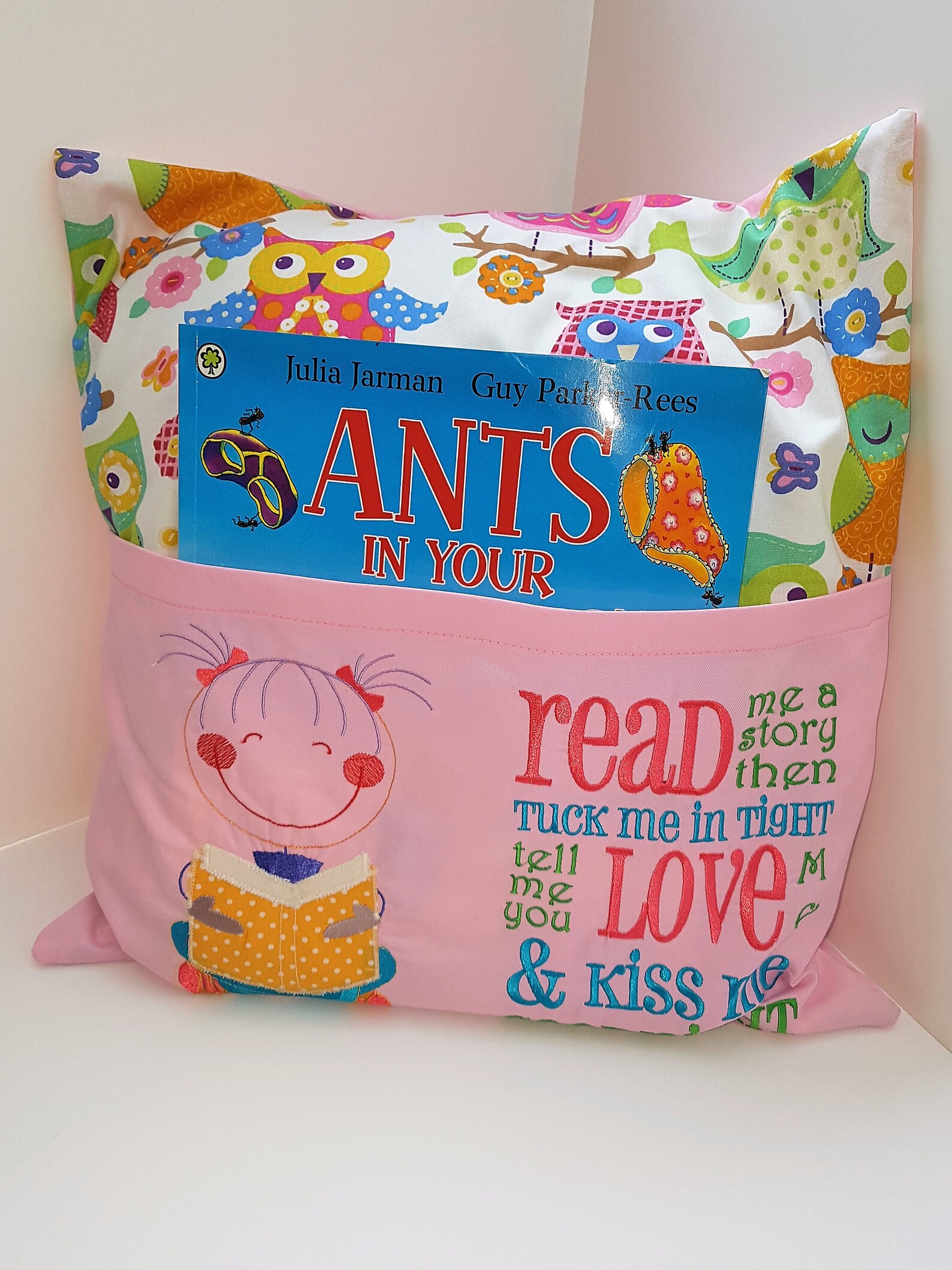 Embroidered Read Me a Book Cushion/pillow Etsy