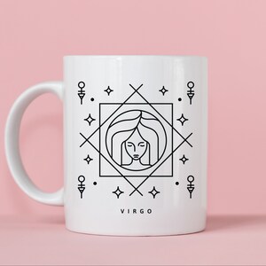 Virgo Zodiac Sign Mug - Cosmic Babe Collection