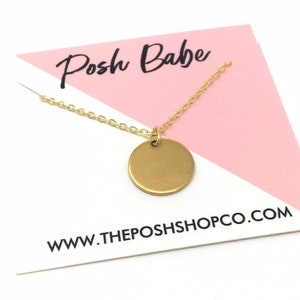Minimalist Circle Disc Necklace - Posh Babe Collection