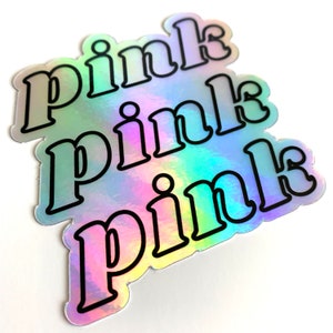 Pink Hologram Sticker