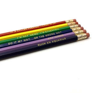 Funny Astrological Aquarius Pencil Set Cosmic Babe Collection image 2